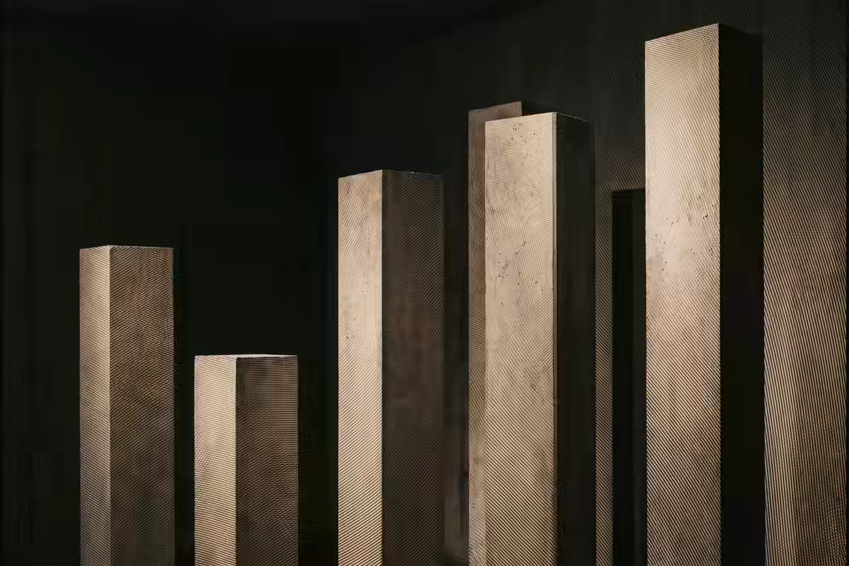 Grabado: columnas de datos de distinta altura.