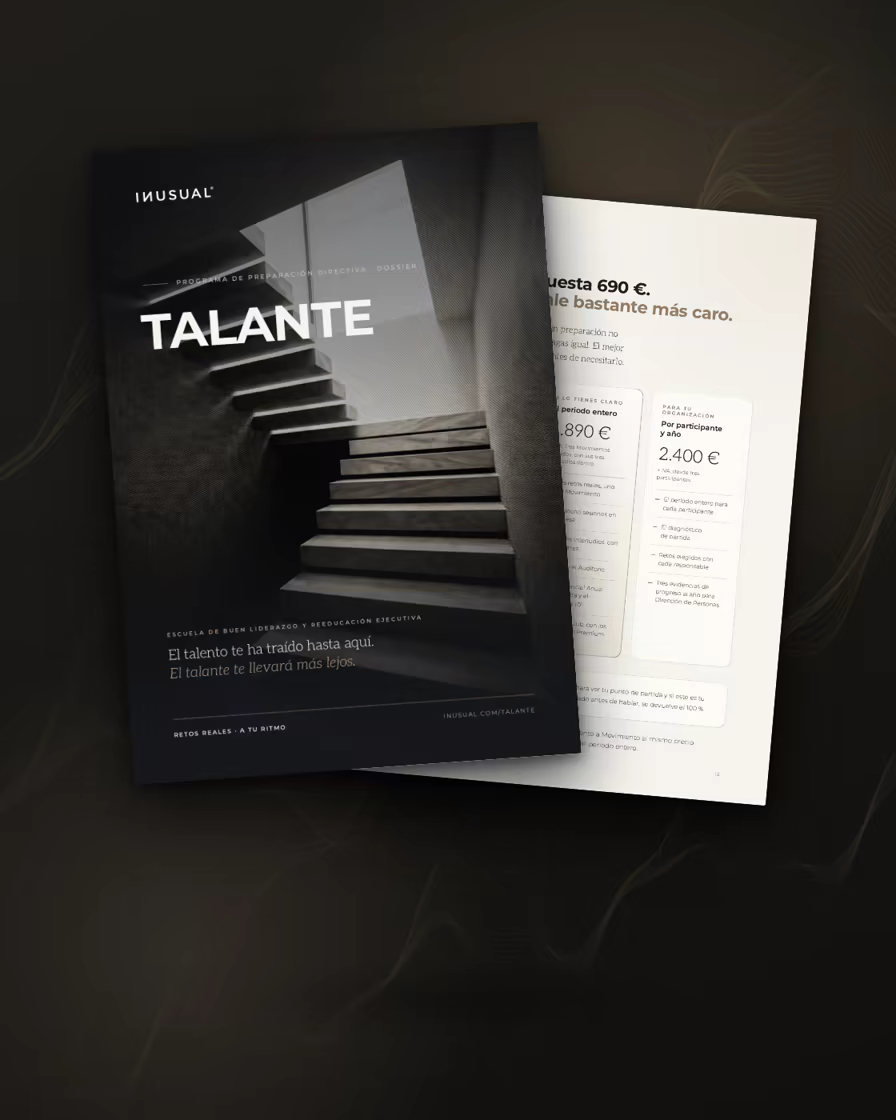 El dossier impreso de TALANTE sobre una mesa
